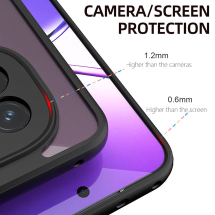 Kapa Hawkeye Clear Back Cover for Oppo F29 | Camera Lens Protector Shockproof Slim Clear Case Cover (Black Sides)