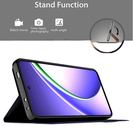 Kapa Noble Slim Magnetic Leather Flip Case Cover for Oppo K13 Turbo / K13 Turbo Pro | Card Holder Stand Flip Wallet Case (Black) - Mobizang