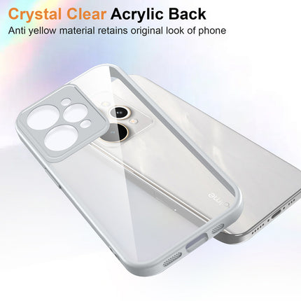 Kapa Hawkeye Clear Slim Tough Back Cover for Realme 15 Pro 5G | Camera Lens Protector Anti Yellow Shockproof Clear Hybrid Case Cover (Grey)