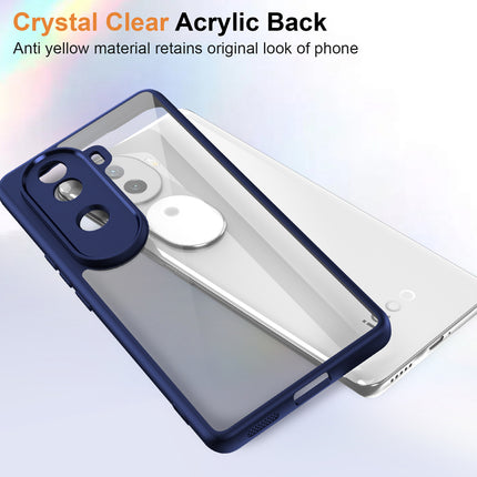 Kapa Hawkeye Clear Back Cover for Vivo V40E / iQOO Z9S | Camera Lens Protector Shockproof Slim Clear Case Cover (Blue Sides)