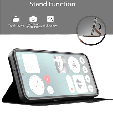Kapa Noble Slim Magnetic Leather Flip Case Cover for Nothing CMF Phone 1 | Card Holder Stand Flip Wallet Case (Blue)