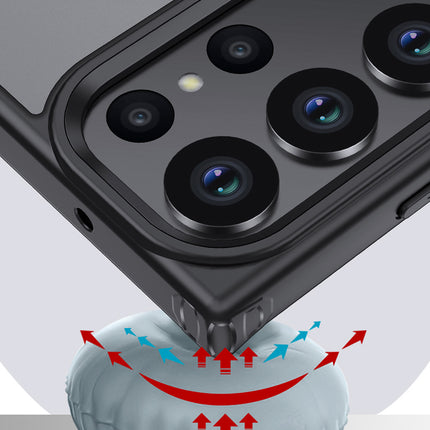 Kapa Shield Frosted Acrylic Back Shock Proof Case Cover for Samsung Galaxy S24 Ultra (Black)