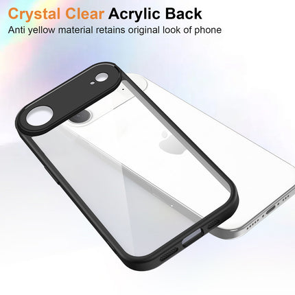 Kapa Hawkeye Clear Slim Tough Back Cover for Apple iPhone 17 Air | Camera Lens Protector Anti Yellow Shockproof Clear Hybrid Case Cover (Black)