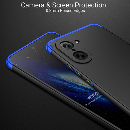Kapa Double Dip Full 360 Protection Back Case Cover for OnePlus Nord CE 5 (Blue,Black)