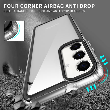 Kapa Warrior Acrylic Clear Back Cover For Samsung Galaxy M35 (5G) | Slim Shockproof [Military Grade Protection] Hybrid Bumper Case (Transparent Sides) - Mobizang