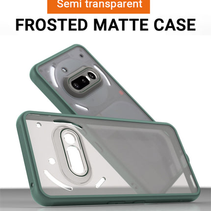 Kapa Shield Frosted Acrylic Back Cover for Nothing Phone 3A 5G| Hard Slim Inbuilt Camera Lens Cover Protection Shock Proof Bumper Case (Green)