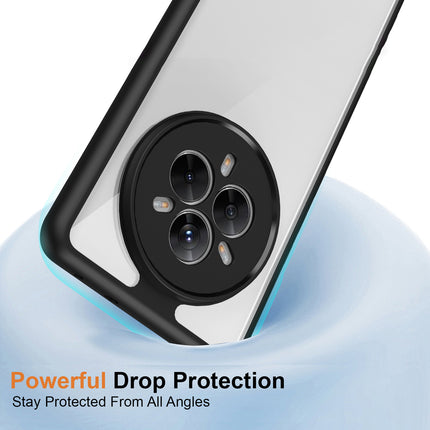 Kapa Hawkeye Clear Back Cover for Realme 14 Pro 5G | Camera Lens Protector Shockproof Slim Clear Case Cover (Black Sides)