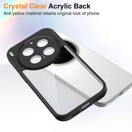 Kapa Hawkeye Clear Slim Tough Back Cover for Vivo X300 Pro 5G | Camera Lens Protector Anti Yellow Shockproof Clear Hybrid Case Cover (Black) - Mobizang