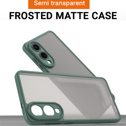 Kapa Shield Frosted Acrylic Back Cover for Samsung Galaxy S25 Edge| Hard Slim Inbuilt Camera Lens Cover Protection Shock Proof Bumper Case (Green)