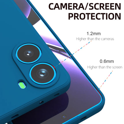 Kapa Matte Protective Lens Flexible Back Cover for Poco X7 Pro 5G | Slim Silicone with Soft Lining Shockproof Full Body Bumper Case (Blue)
