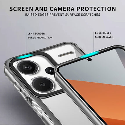 Kapa Warrior Acrylic Clear Back Cover For Redmi Note 13 PRO PLUS | Slim Shockproof [Military Grade Protection] Hybrid Bumper Case (Clear Sides) - Mobizang