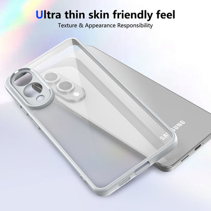 Kapa Hawkeye Clear Slim Tough Back Cover for Samsung Galaxy S25 Edge | Camera Lens Protector Anti Yellow Shockproof Clear Hybrid Case Cover (Grey)