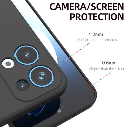 Kapa Matte Protective Lens Flexible Back Cover for Oppo Reno 13 5G | Slim Silicone with Soft Lining Shockproof Full Body Bumper Case (Black)