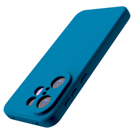 Kapa Matte Protective Lens Flexible Back Cover for Vivo X200 FE 5G | Slim Silicone with Soft Lining Shockproof Full Body Bumper Case (Blue)