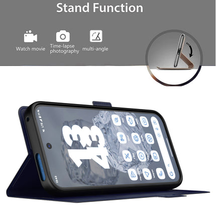 Kapa Noble Slim Magnetic Leather Flip Case Cover for Google Pixel 9 | Card Holder Stand Flip Wallet Case (Blue) - Mobizang