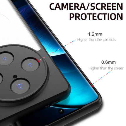 Kapa Hawkeye Clear Back Cover for Vivo X100 Pro (5G) | Camera Lens Protector Shockproof Slim Clear Case Cover (Black Sides)