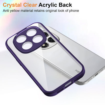 Kapa Hawkeye Clear Slim Tough Back Cover for Redmi Note 15 Pro 5G | Camera Lens Protector Anti Yellow Shockproof Clear Hybrid Case Cover (Purple)