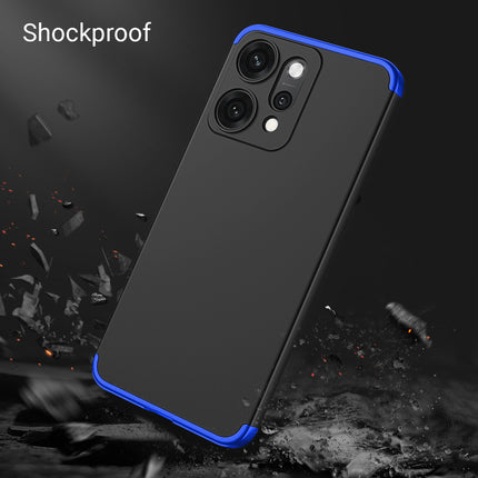 Kapa Double Dip Full 360 Protection Back Case Cover for Oppo Reno 14 Pro 5G (Blue,Black)