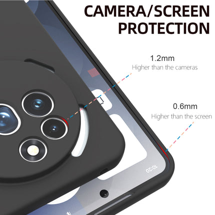 Kapa Matte Protective Lens Flexible Back Cover for Nothing Phone 3A Pro | Slim Silicone with Soft Lining Shockproof Full Body Bumper Case (Black)