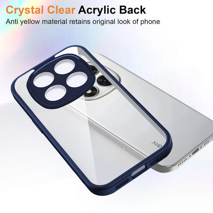 Kapa Hawkeye Clear Slim Tough Back Cover for Redmi Note 15 5G | Camera Lens Protector Anti Yellow Shockproof Clear Hybrid Case Cover (Blue)