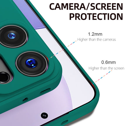 Kapa Matte Protective Lens Flexible Back Cover for Oppo Reno 14 Pro 5G | Slim Silicone with Soft Lining Shockproof Full Body Bumper Case (Green)