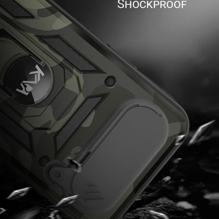 Kapa Tank Back Cover for Apple iPhone 17 Air | Inbuilt Ring + Slider Shockproof Lens Protection Bumper Back Case (Black)