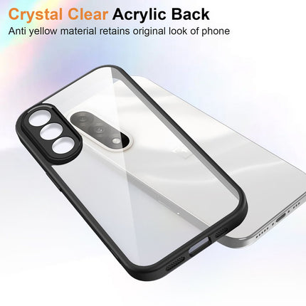 Kapa Hawkeye Clear Slim Tough Back Cover for OnePlus Nord 5 | Camera Lens Protector Anti Yellow Shockproof Clear Hybrid Case Cover (Black Sides)
