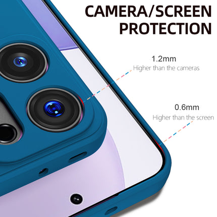 Kapa Matte Protective Lens Flexible Back Cover for Oppo Reno 14 Pro 5G | Slim Silicone with Soft Lining Shockproof Full Body Bumper Case (Blue)