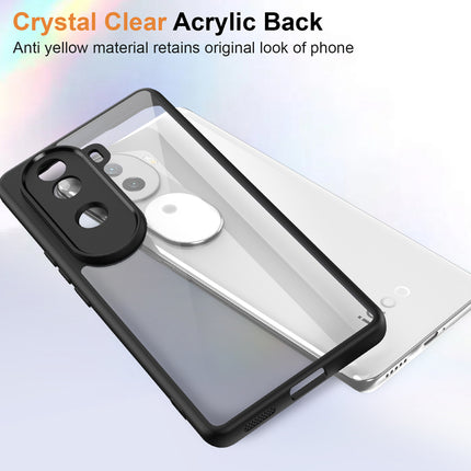 Kapa Hawkeye Clear Back Cover for Vivo V40E / iQOO Z9S | Camera Lens Protector Shockproof Slim Clear Case Cover (Black Sides)
