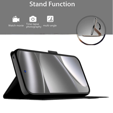 Kapa Noble Slim Magnetic Leather Flip Case Cover for Google Pixel 10 Pro | Card Holder Stand Flip Wallet Case (Black) - Mobizang