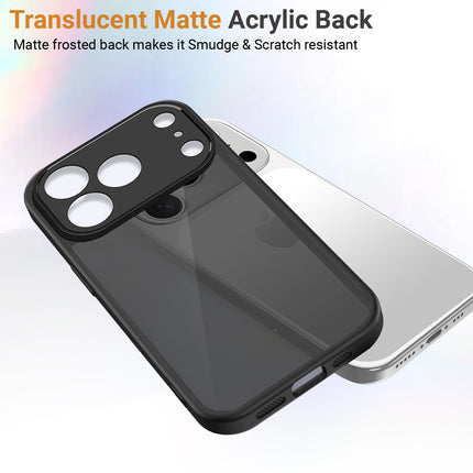 Kapa Smoked Hawkeye Matte Slim Tough Back Cover for Apple iPhone 17 Pro | Camera Lens Protector Anti Yellow Shockproof Matte Hybrid Case Cover (Smoked Black)