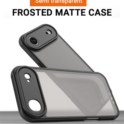 Kapa Shield Frosted Acrylic Back Cover for Apple iPhone 17 Air| Hard Slim Inbuilt Camera Lens Cover Protection Shock Proof Case (Black Sides)