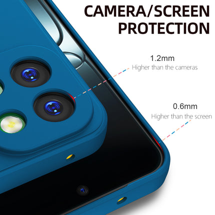 Kapa Matte Protective Lens Flexible Back Cover for OnePlus 13S | Slim Silicone with Soft Lining Shockproof Full Body Bumper Case (Blue)