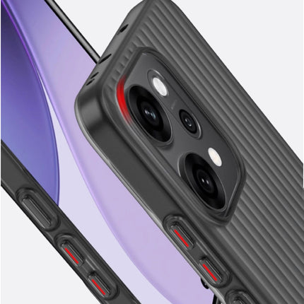 Kapa Wave Frosted Grip Back Cover for Oppo Reno 14 5G | Ultra Slim [With Metal Buttons] Matte Finish Back Case (Grey)