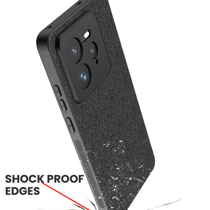 Kapa Soft Full Fabric Protective Back Case Cover for Realme GT 7 PRO | Shockproof Slim Hard Anti Slip Back Case (Black)