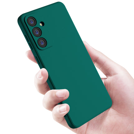Kapa Matte Protective Lens Flexible Back Cover for Samsung Galaxy M55 / F55 | Slim Silicone with Soft Lining Shockproof Full Body Bumper Case (Green)