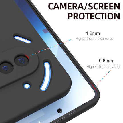 Kapa Matte Protective Lens Flexible Back Cover for Nothing Phone 3A 5G | Slim Silicone with Soft Lining Shockproof Full Body Bumper Case (Black)