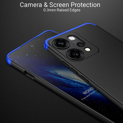 Kapa Double Dip Full 360 Protection Back Case Cover for Oppo Reno 14 Pro 5G (Blue,Black)