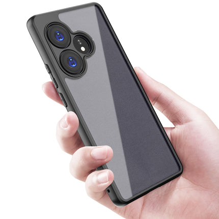 Kapa Hawkeye Clear Back Cover for Realme GT 6 / GT 6T | Camera Lens Protector Shockproof Slim Clear Case Cover (Black)