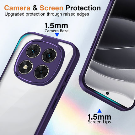 Kapa Hawkeye Clear Slim Tough Back Cover for Redmi Note 15 Pro 5G | Camera Lens Protector Anti Yellow Shockproof Clear Hybrid Case Cover (Purple)