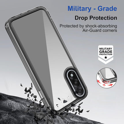 Kapa Warrior Acrylic Clear Back Cover For OnePlus Nord 5 | Slim Shockproof [Military Grade Protection] Hybrid Bumper Case (Grey Sides) - Mobizang