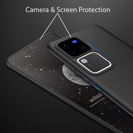 Kapa Double Dip Full 360 Protection Back Case Cover for Vivo V30 (5G) / Vivo 30 Pro (5G) (Black) - Mobizang