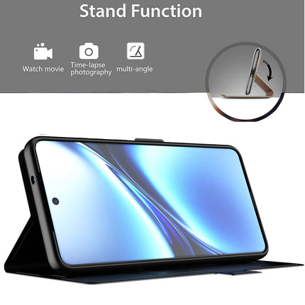 Kapa Noble Slim Magnetic Leather Flip Case Cover for Vivo X200 Pro (5G) | Card Holder Stand Flip Wallet Case (Black) - Mobizang