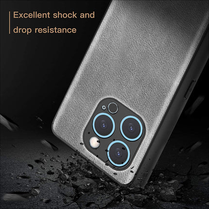 Kapa Tux Leather Back Cover for Apple iPhone 16 Pro Max | Slim Shockproof Camera Protection Bumper Case (Grey)
