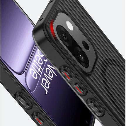 Kapa Wave Magnetic Frosted Grip Back Cover for OnePlus 13S | [MagSafe Compatible] Wireless charging, Slim, Metal Buttons Matte Finish Back Case (Grey) - Mobizang