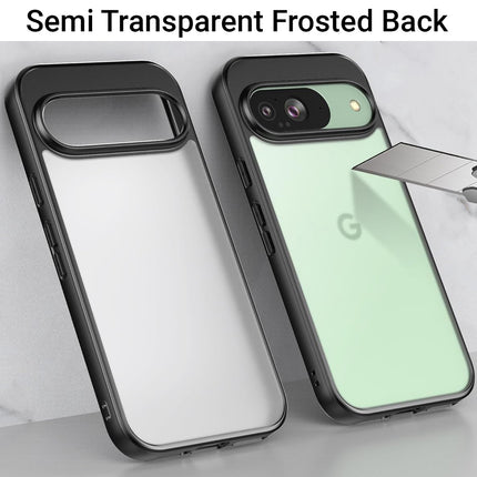 Kapa Shield Frosted Acrylic Back Shock Proof Case Cover for Google Pixel 9 / Pixel 9 PRO (Black)