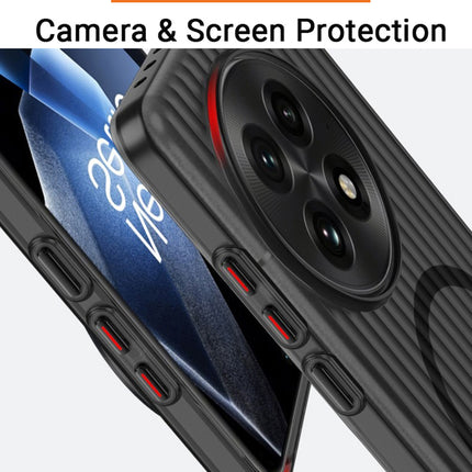 Kapa Matte Magnetic Wave Grip Back Cover for OnePlus 13 | [MagSafe Compatible] Wireless charging, Slim, Metal Buttons, Frosted Back Case (Grey) - Mobizang