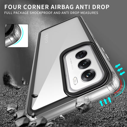 Kapa Warrior Acrylic Clear Back Cover For Oppo Reno 12 (5G) | Slim Shockproof [Military Grade Protection] Hybrid Bumper Case (Clear Sides)