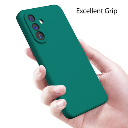 Kapa Matte Protective Lens Flexible Back Cover for Samsung Galaxy A56 | Slim Silicone with Soft Lining Shockproof Full Body Bumper Case (Green) - Mobizang
