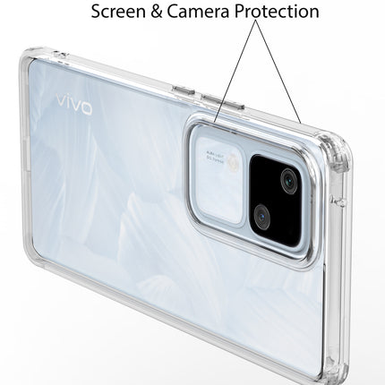 Kapa Shield Clear Acrylic Back Shock Proof Case Cover for Vivo V30 (5G) / Vivo 30 Pro (5G) (Transparent) - Mobizang